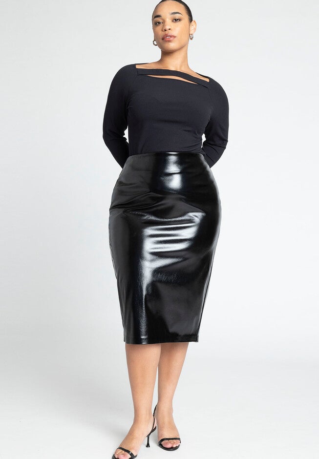 Boat Neck Top With Slit, , alternate image number null