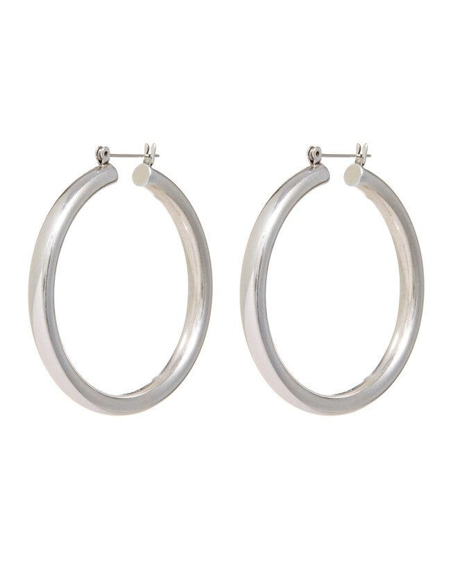 Amalfi Tube Hoops- Silver, SILVER, hi-res image number null