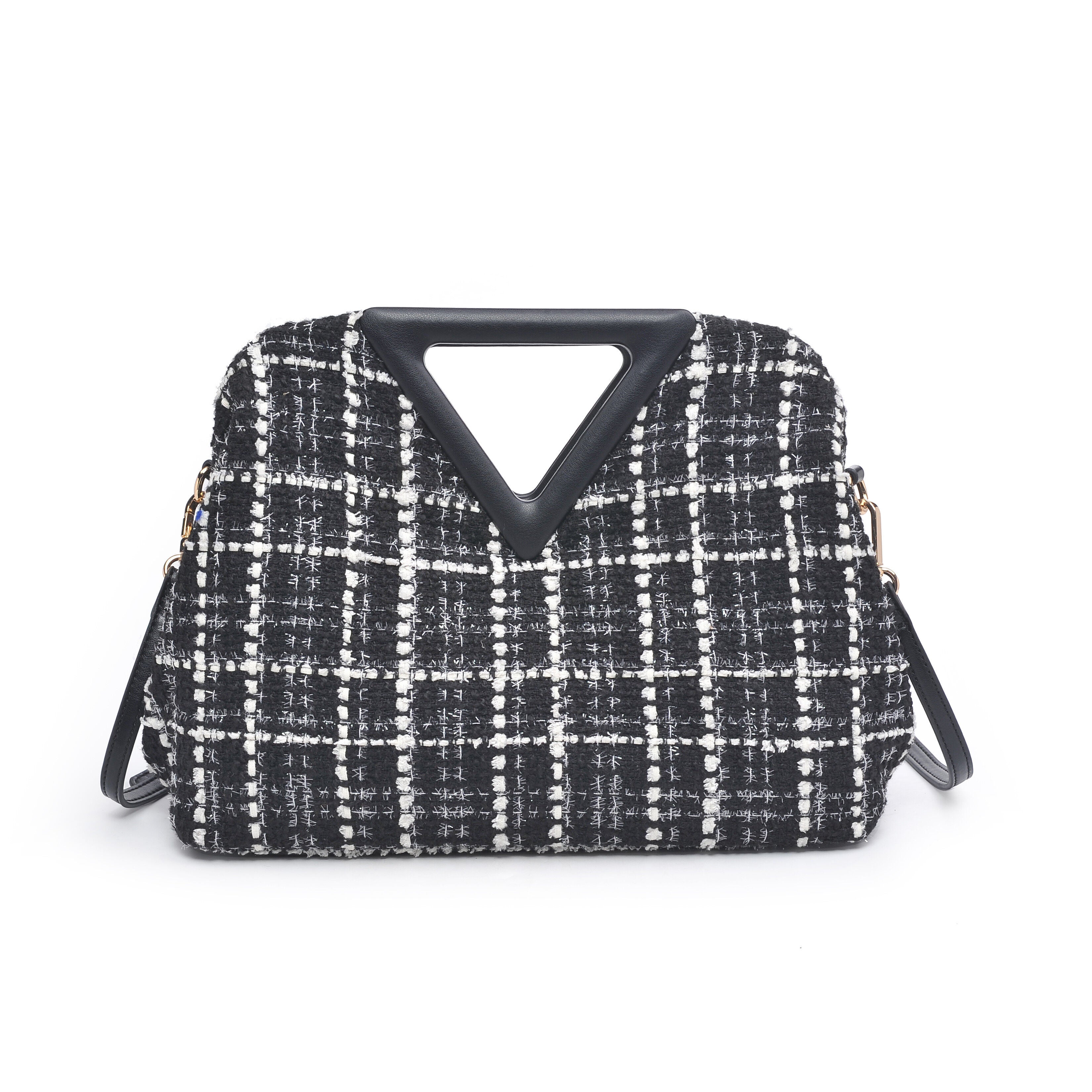 Natasha Tweed Crossbody, BLACK WHITE, hi-res image number 0