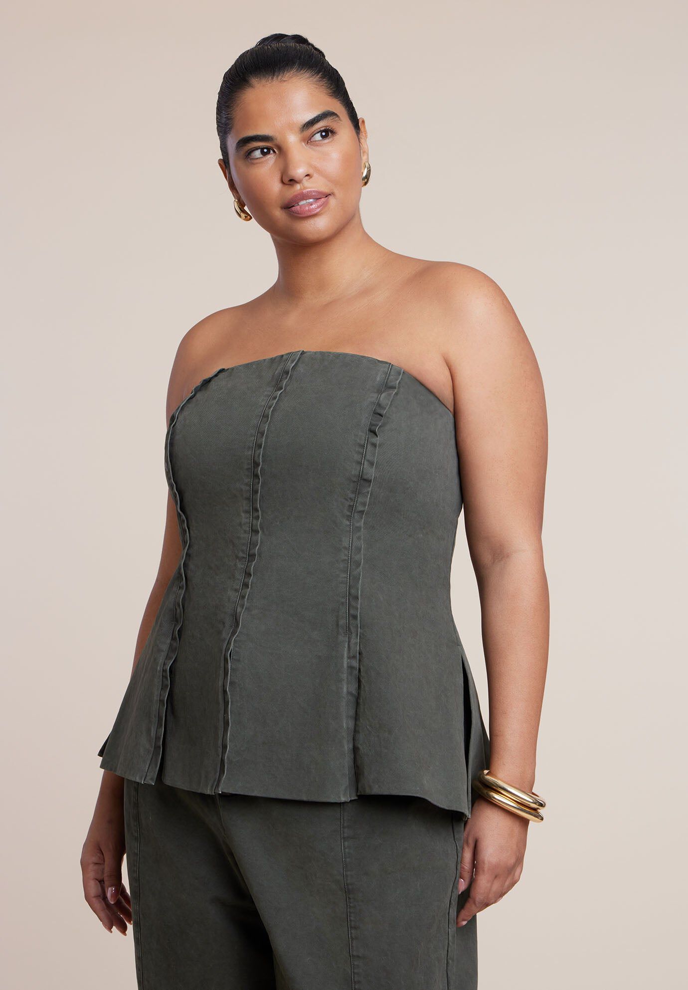 Twist Drape Sheer Mesh Top | ELOQUII