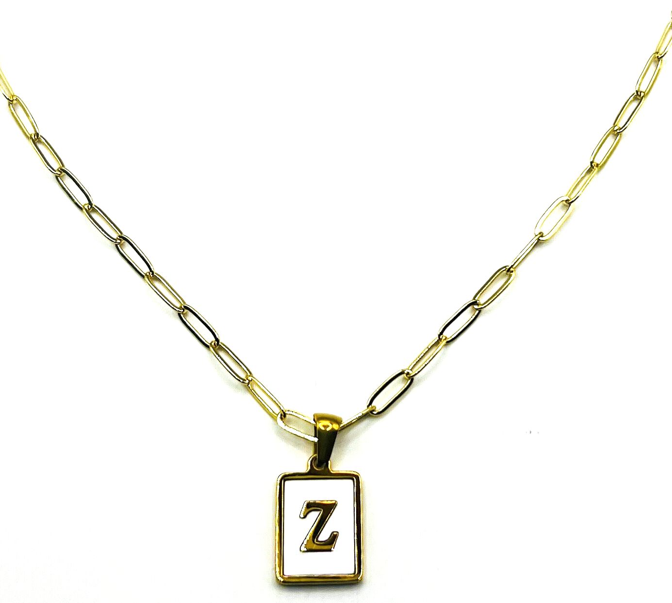 Pearlescent Initial Necklace