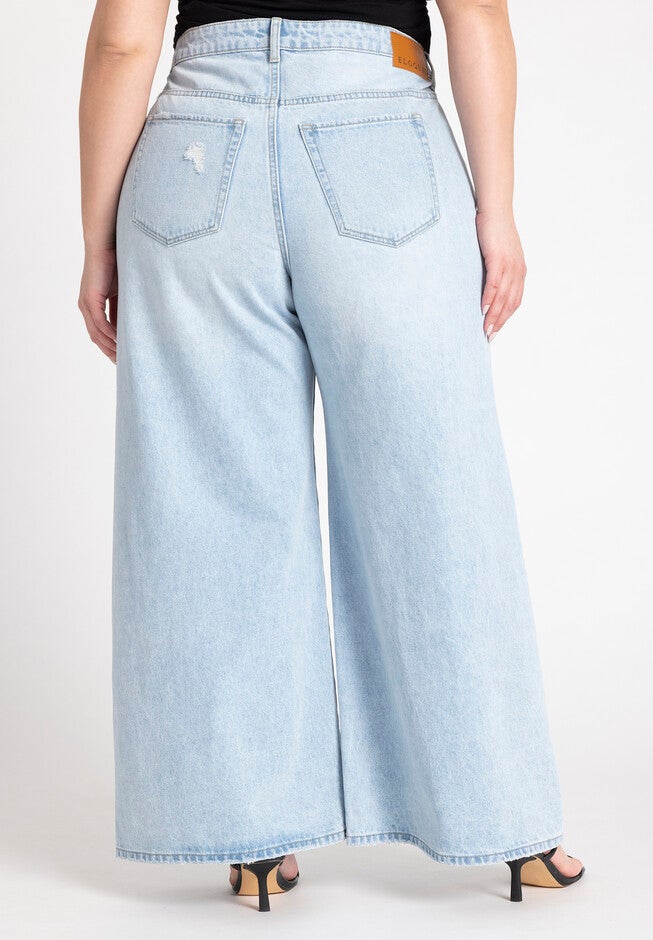 Super Wide Leg Jean, LIGHT WASH, alternate image number null