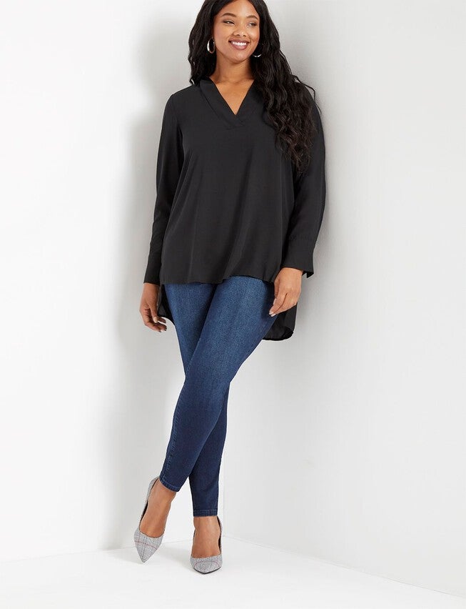 Classic Fit Sculpting Skinny Jean, DARK WASH, alternate image number null