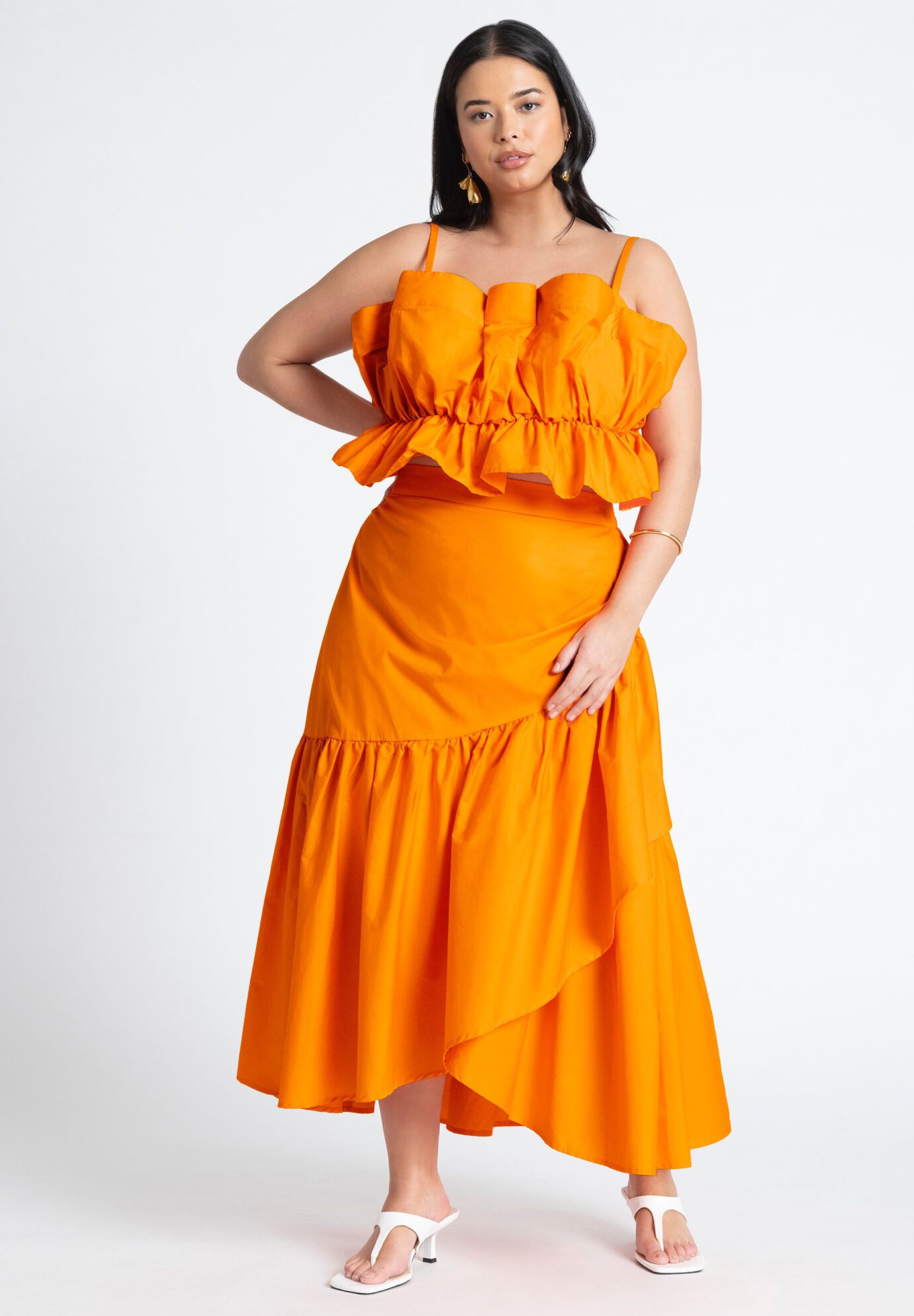 Plus Size Women Asym Flounce Skirt By (size 20)