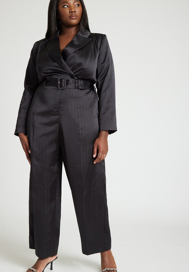 Pinstripe Blazer Jumpsuit, , alternate image number null