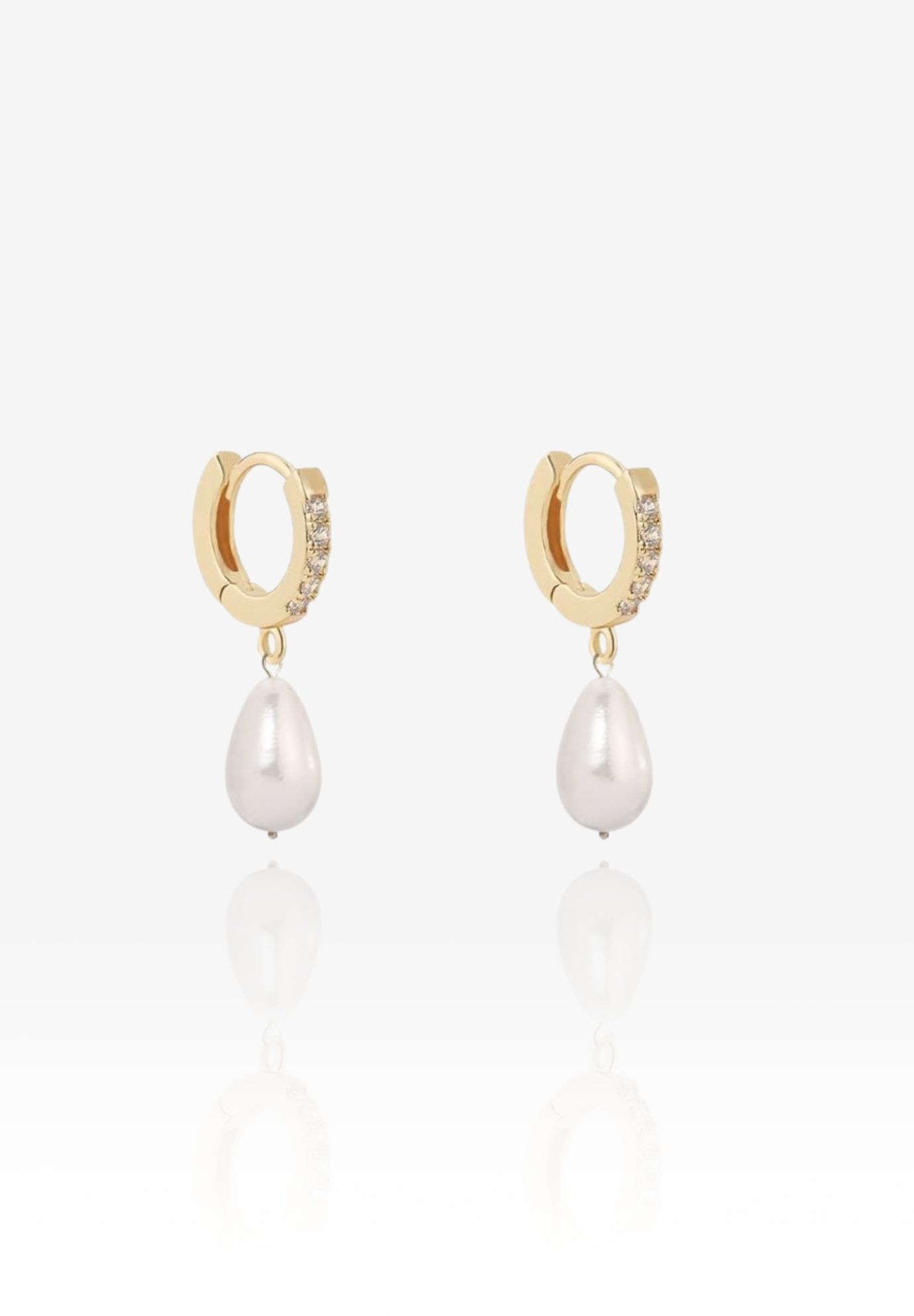 Mini Pearl Drop Earrings, GOLD, hi-res image number 0