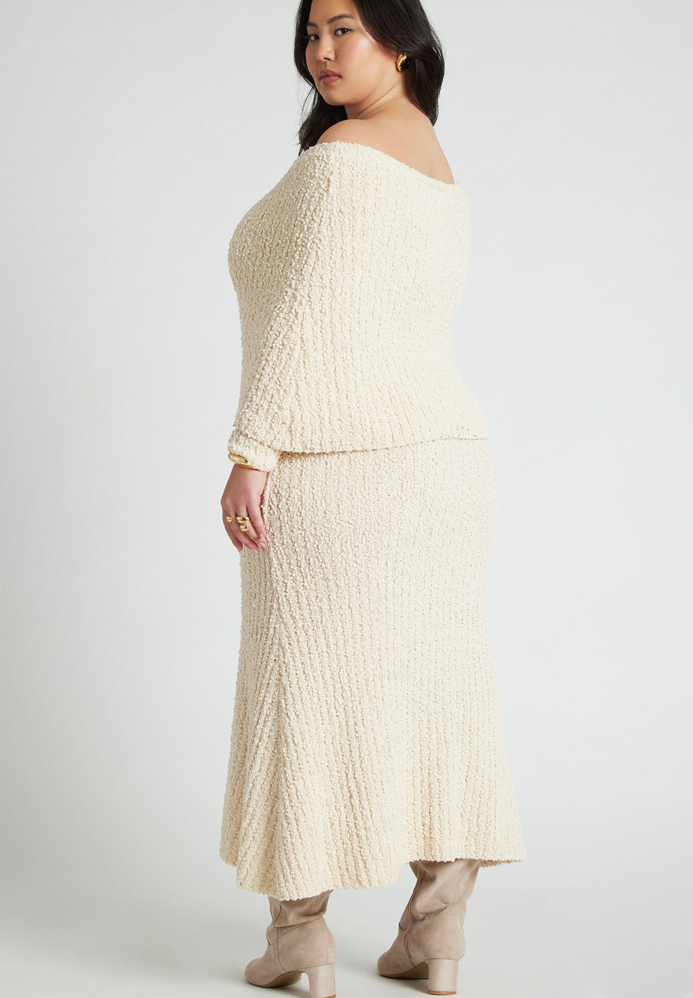 Off the shoulder sale maxi sweater dress
