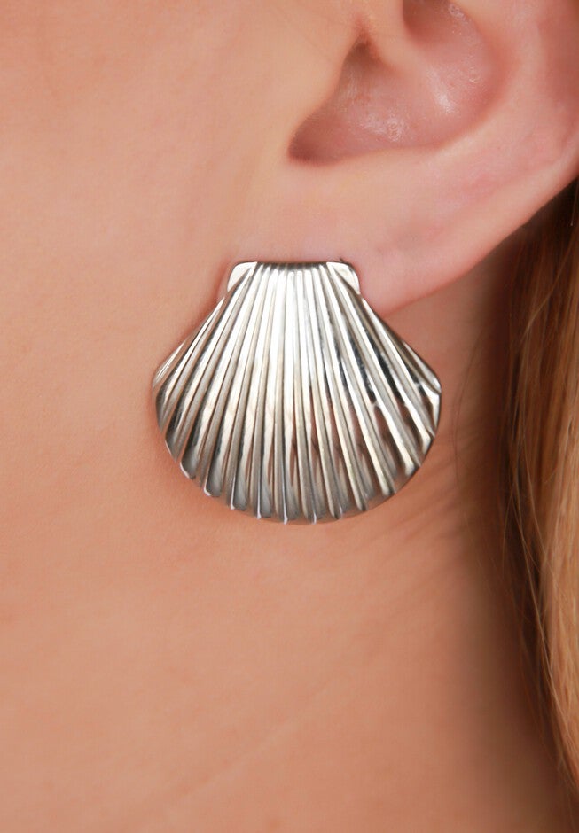 Ariel Seashell Stud Earrings, , alternate image number null
