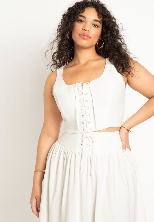 Lace Up Cropped Tank, , on-hover image number null