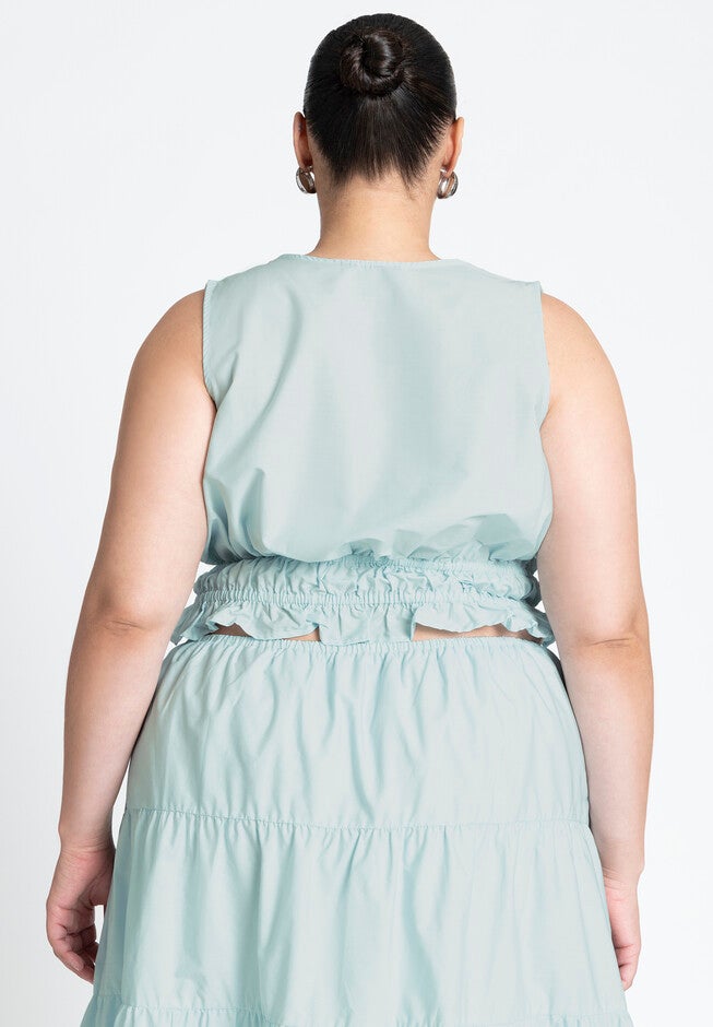 Shirred Top, STARLIGHT BLUE, alternate image number 2