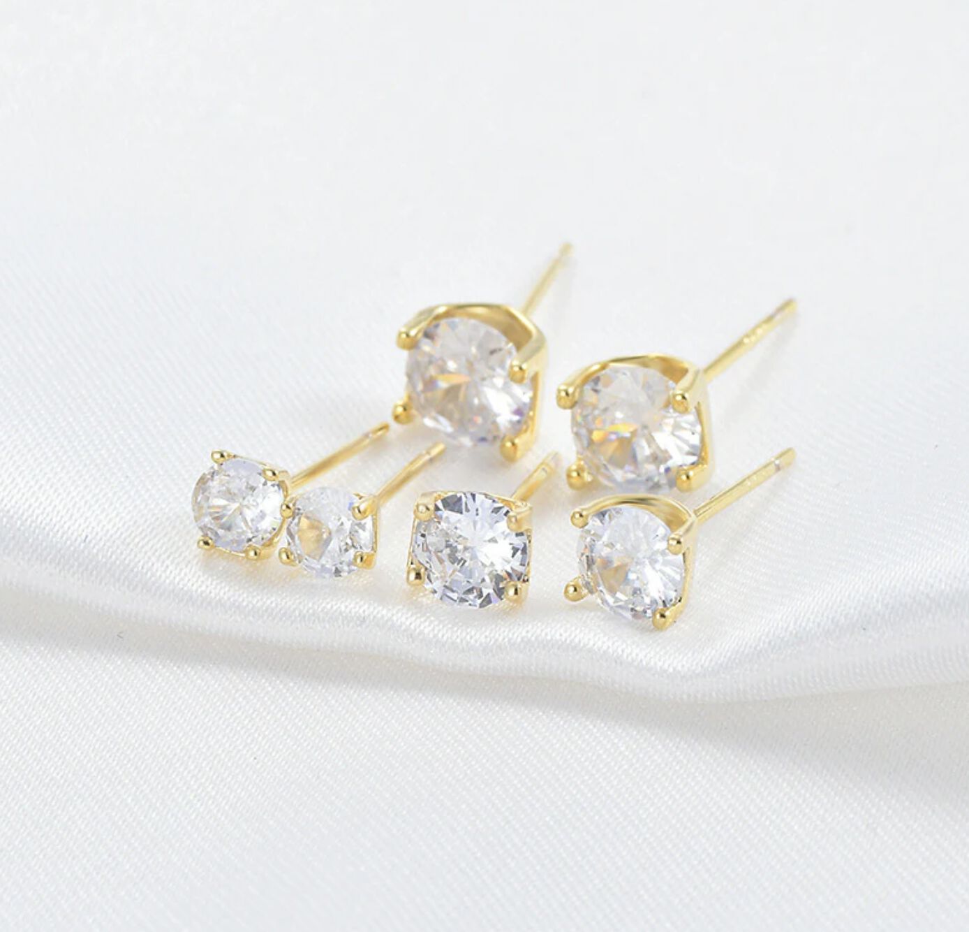 Jane Earring Set, GOLD CLEAR, hi-res image number 0