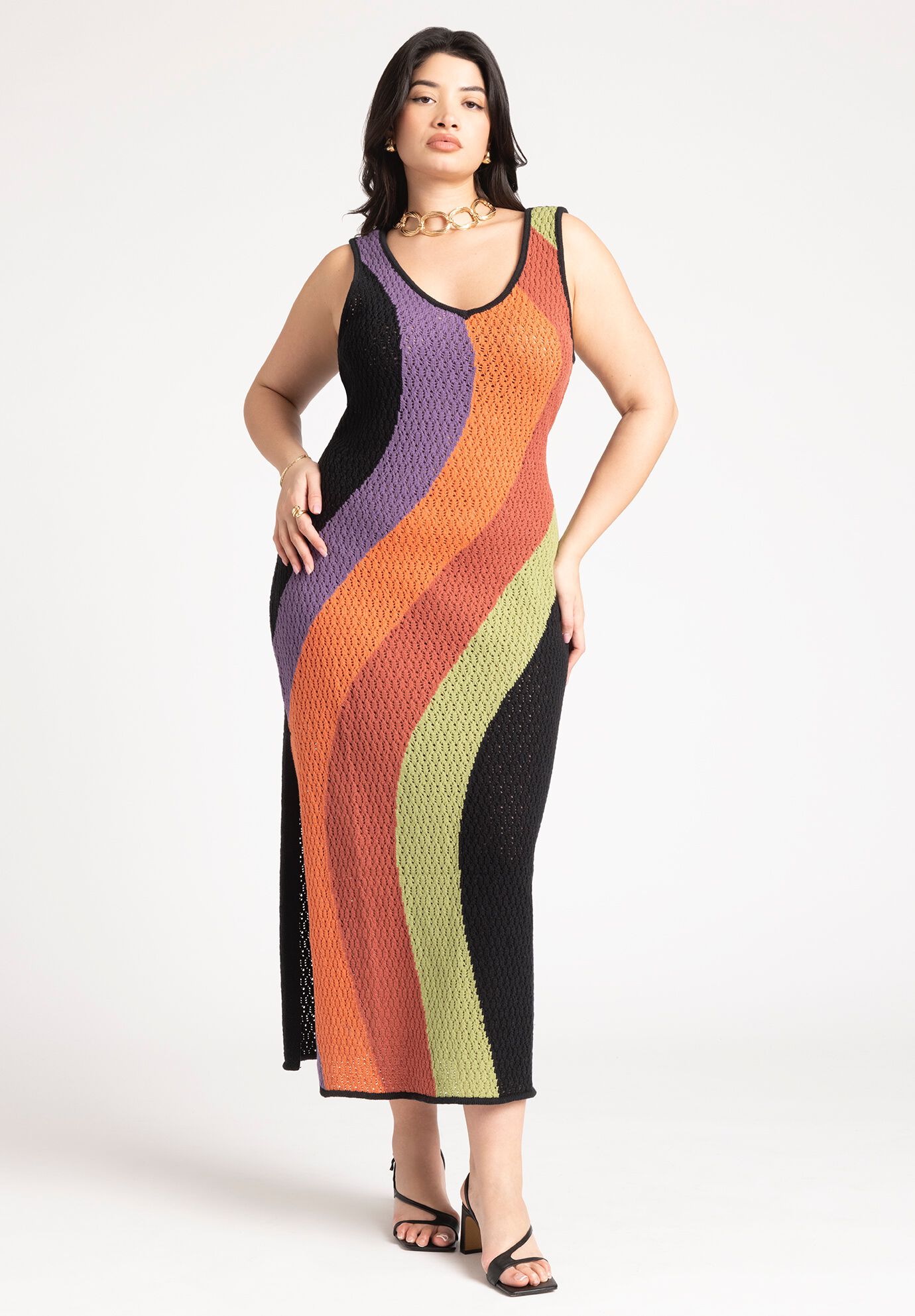 Wide Leg Chain Detail Pants - Sizes 14-32, 4488879 | ELOQUII