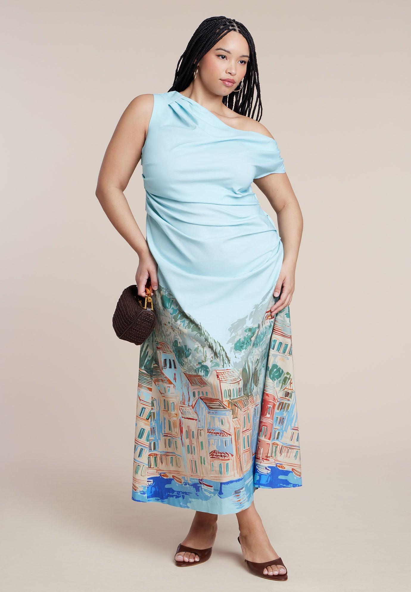 One Shoulder Maxi Dress, VILLAJOYOSA, alternate image number 2