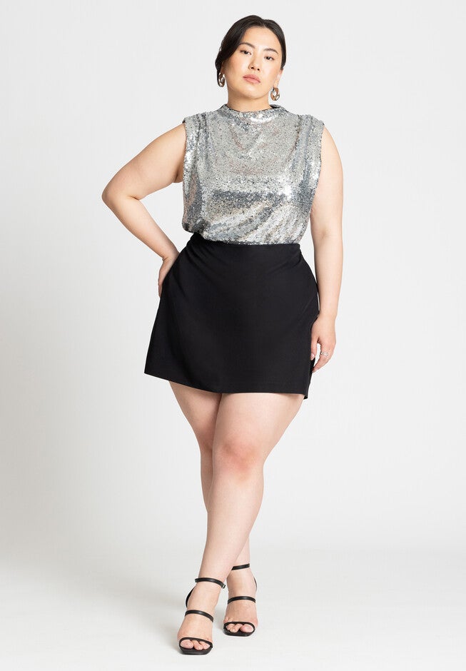 Sleek Skort, BLACK ONYX, alternate image number null