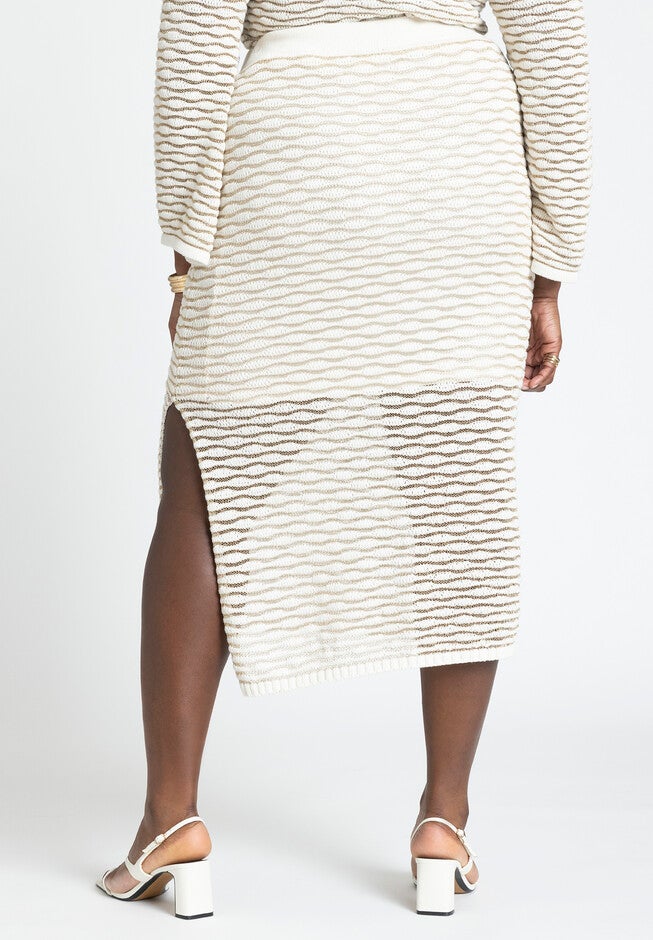 Novelty Knit Maxi Skirt, SUGAR SWIZZLE GOLD, alternate image number null