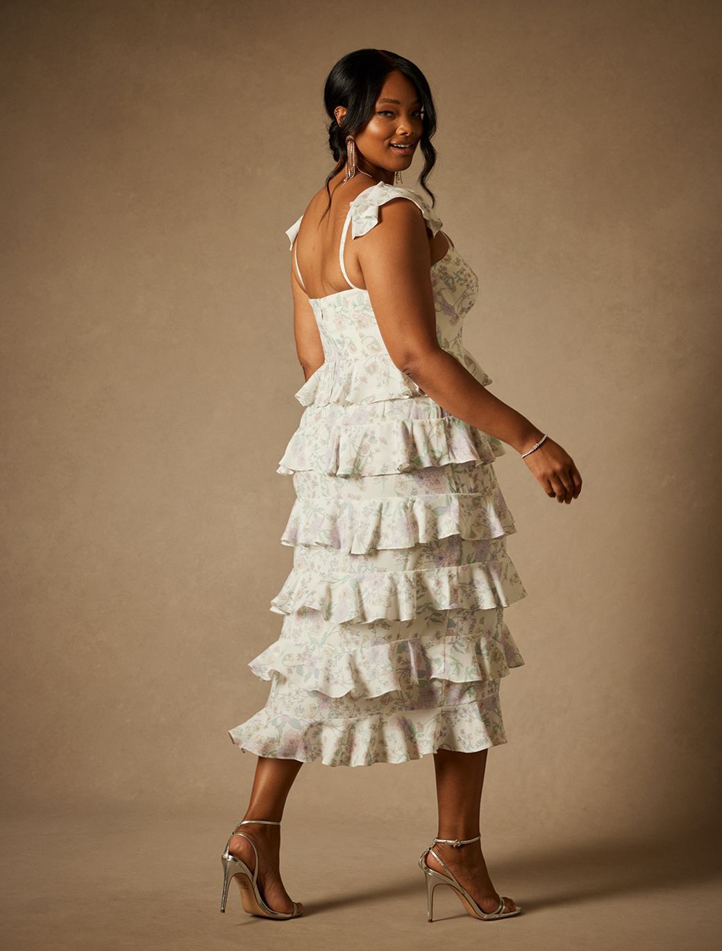 Bridal by ELOQUII Corseted Tiered Dress Eloquii