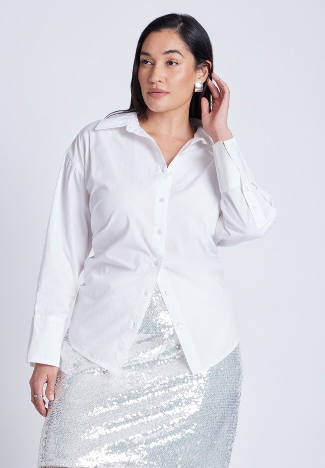 Tie Back Button Up Top, BRIGHT WHITE, alternate image number null