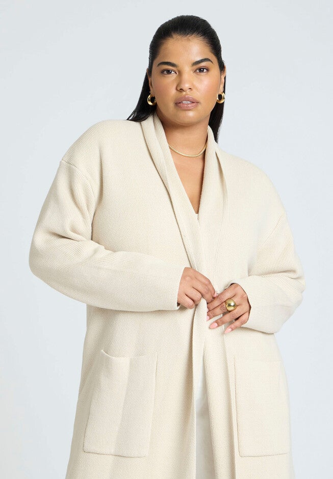 Knit Coatigan, OATMEAL HEATHER, alternate image number null