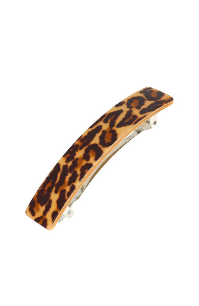 Rectangle Barrette, LEOPARD IVORY, hi-res image number 0