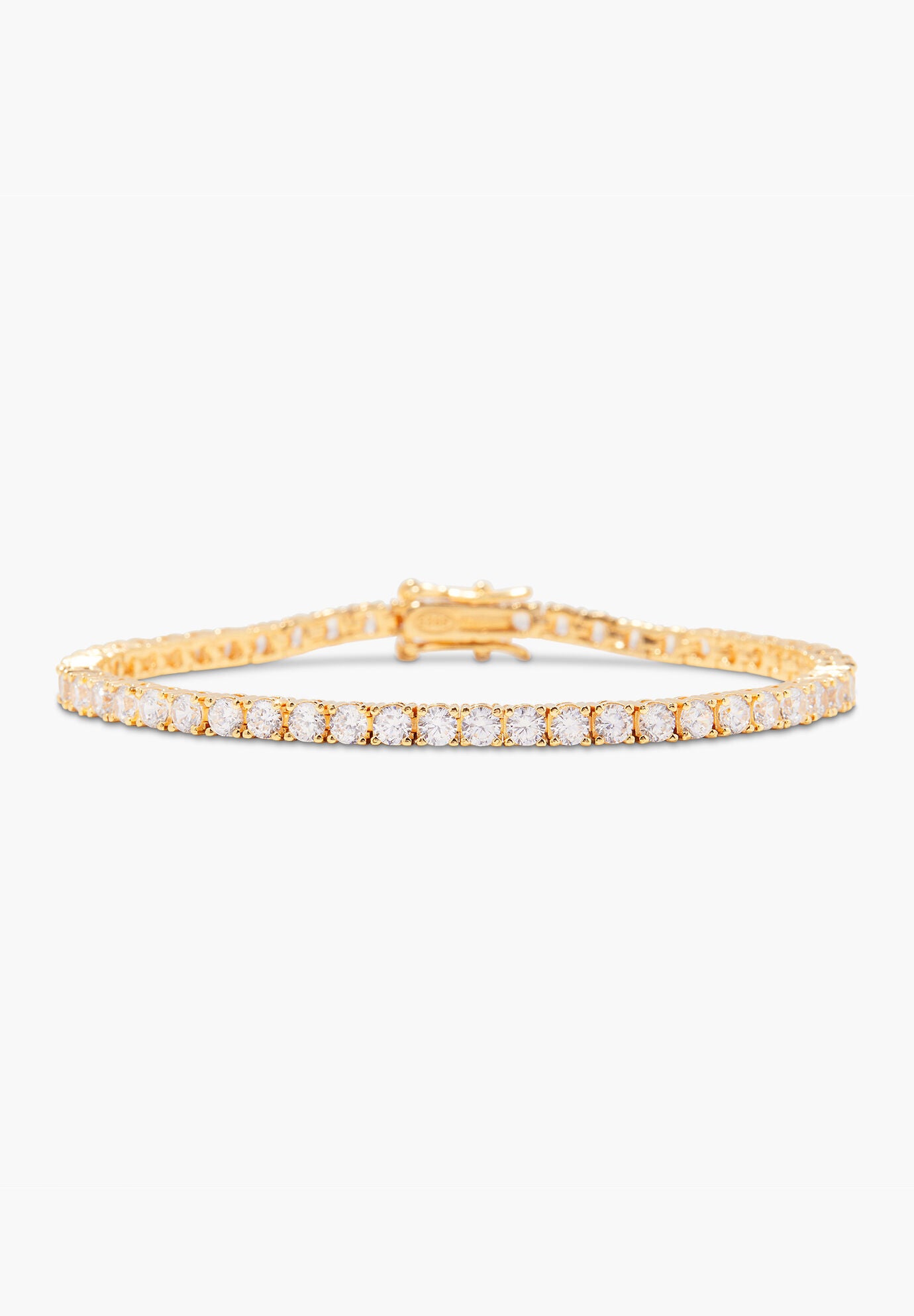 Isabella Vermeil Gold Tennis Bracelet, GOLD, hi-res image number 0
