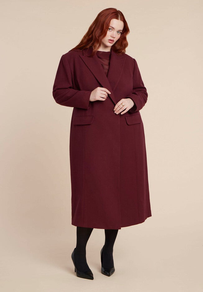 Long Tailored Coat, TAWNY PORT, alternate image number 2