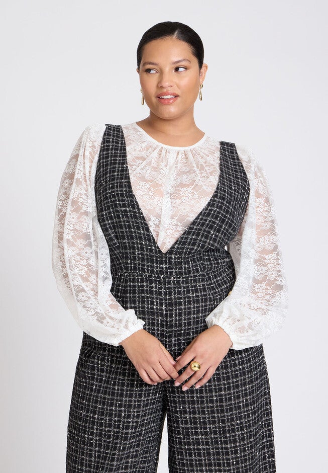 Romantic Lace Top, CREAM, hi-res image number null
