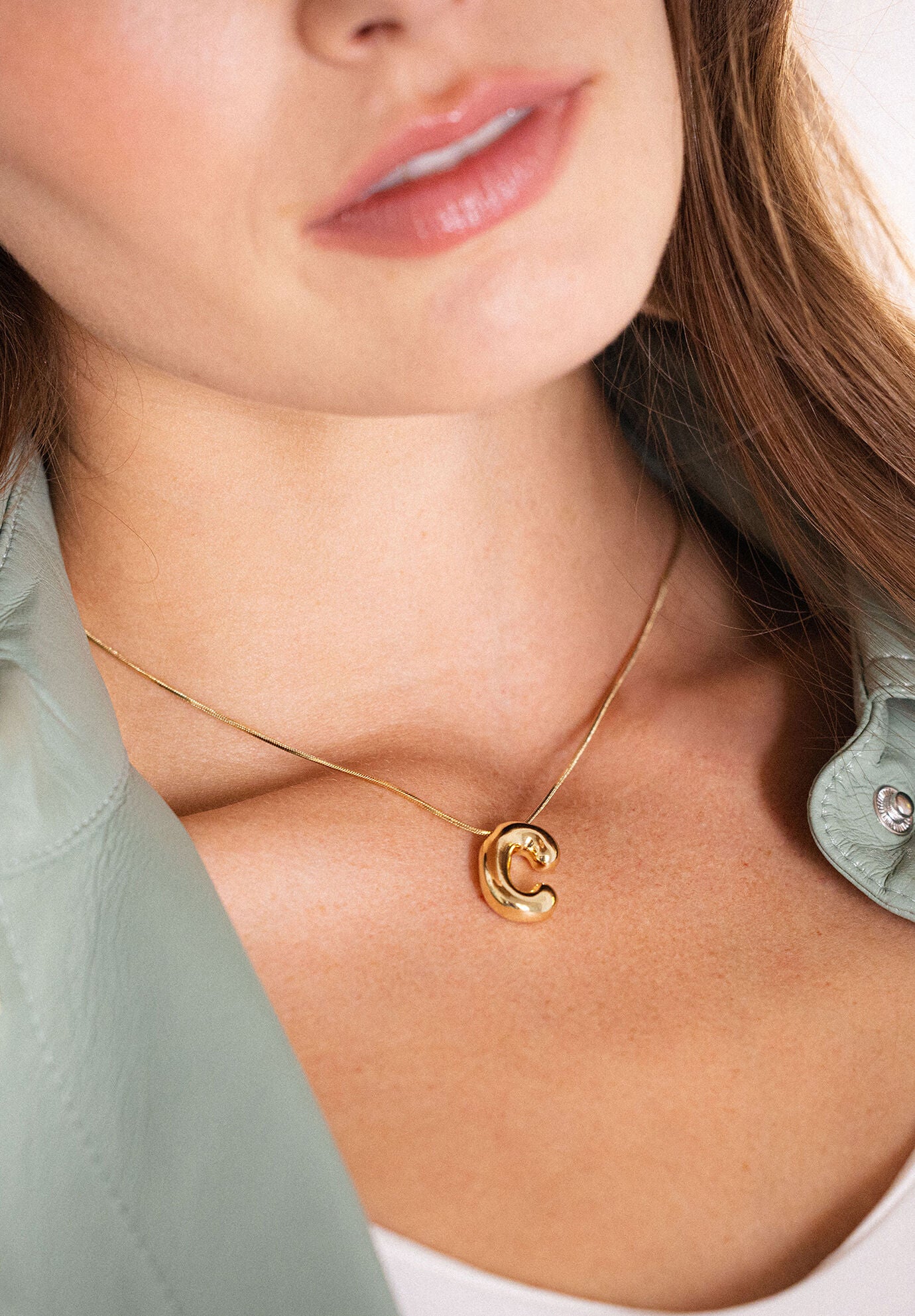 Pippa Bubble Initial Pendant, M, alternate image number 4