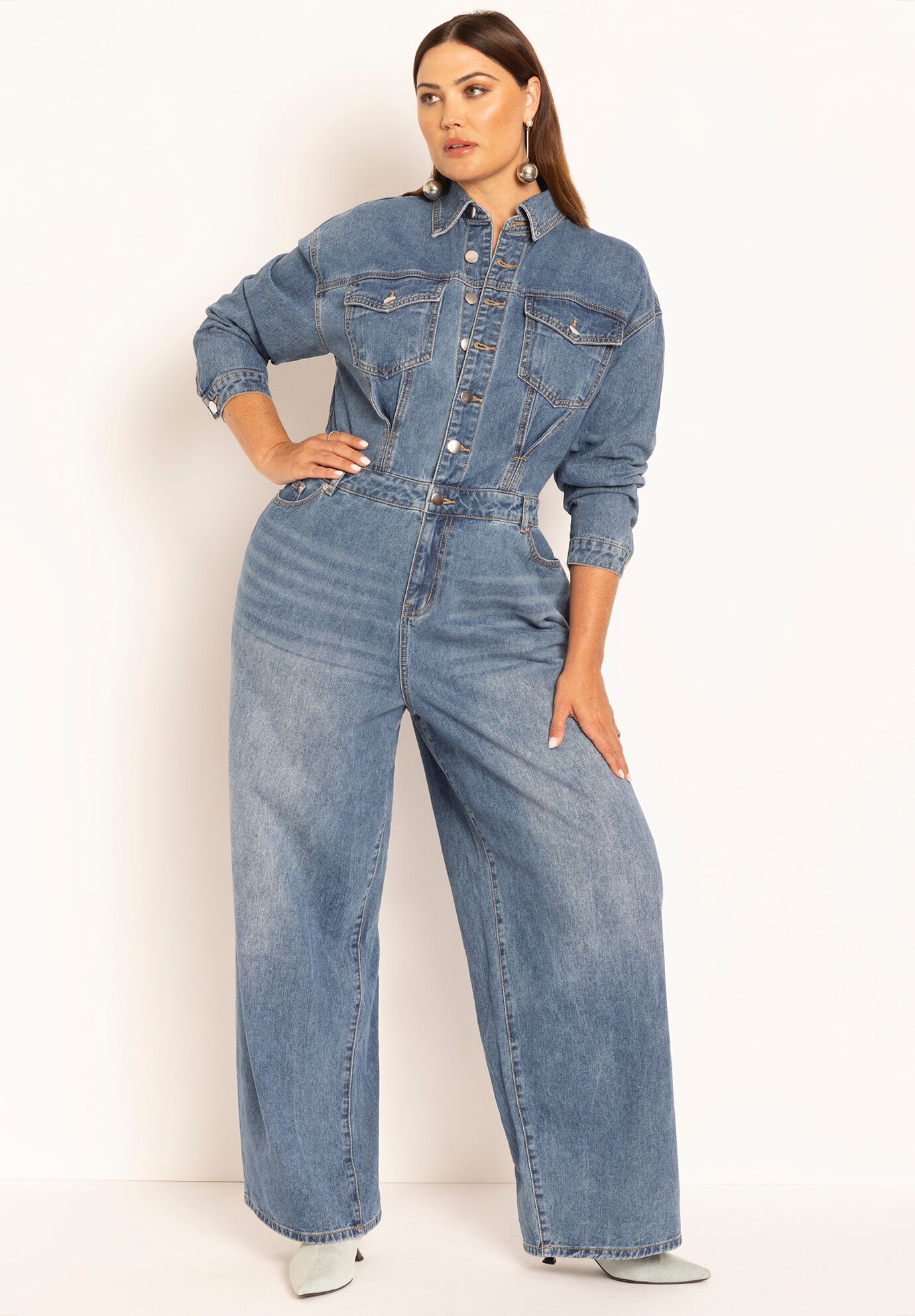 H and m denim jumpsuit shop
