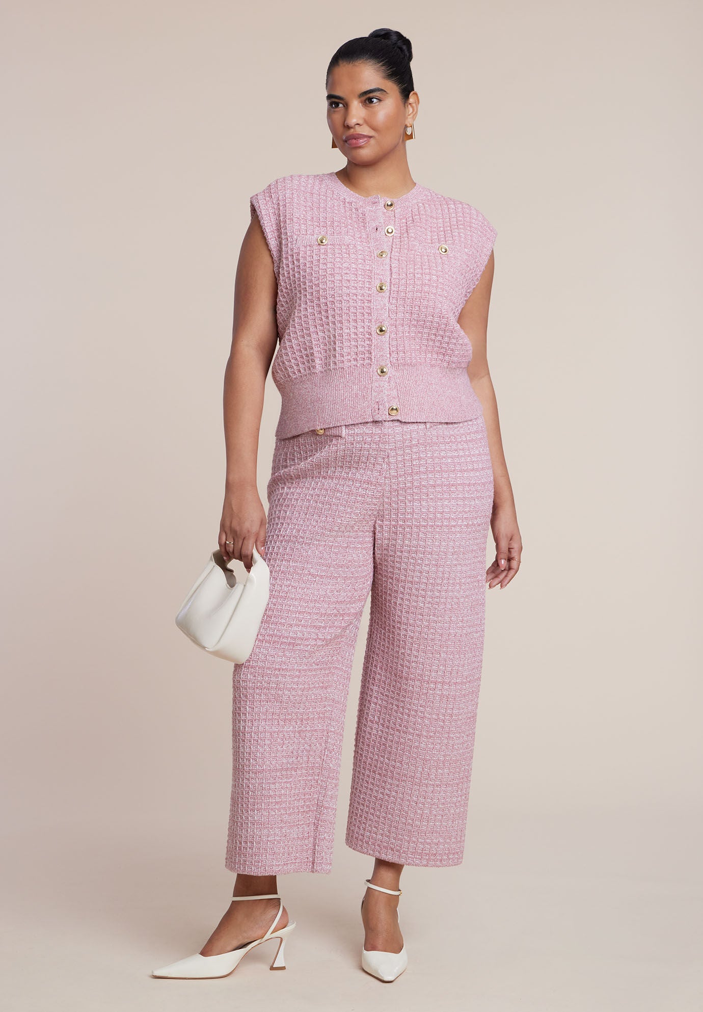 Tweed Effect Sweater Pant