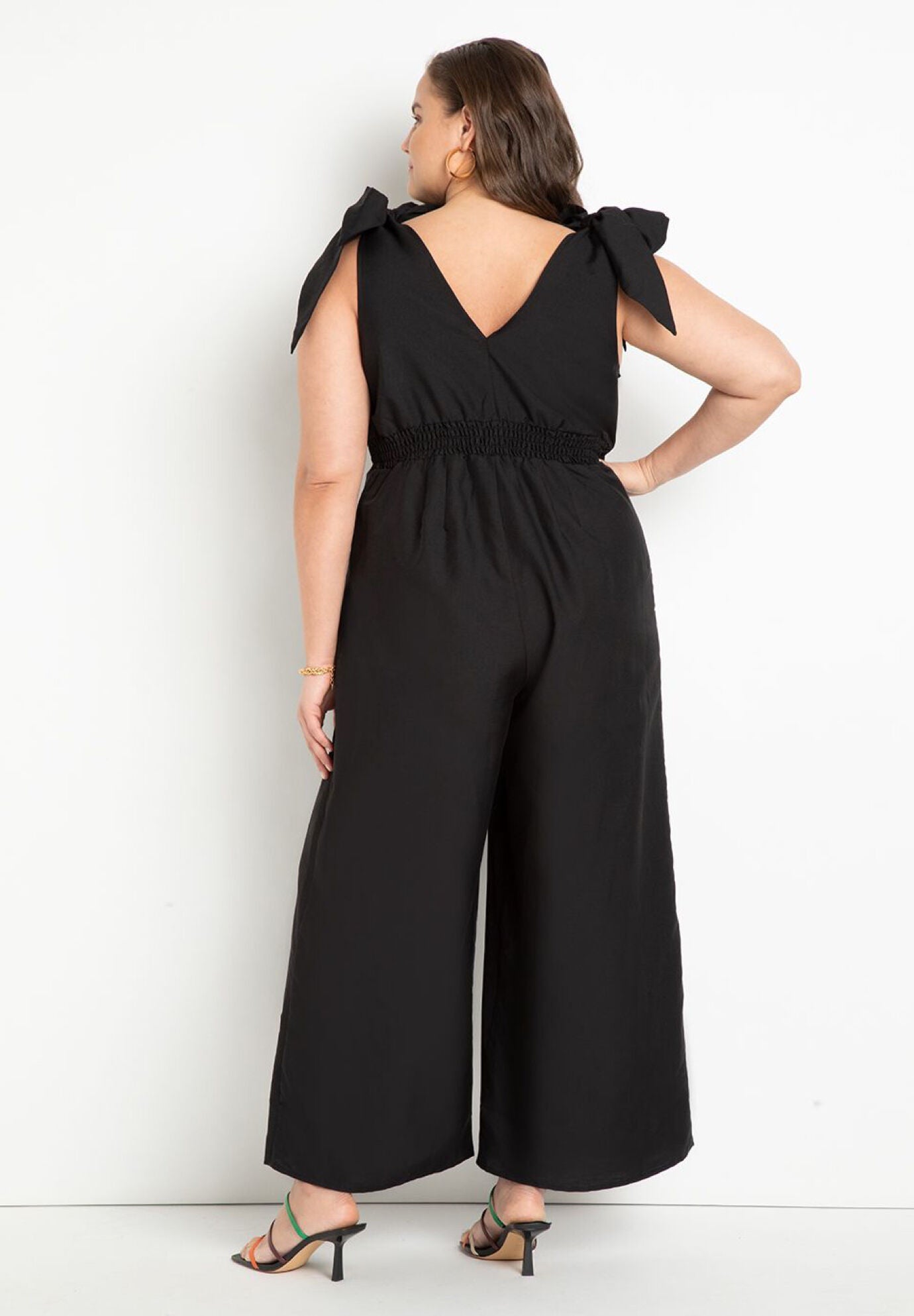 Tie Strap Wide Leg Jumpsuit Eloquii