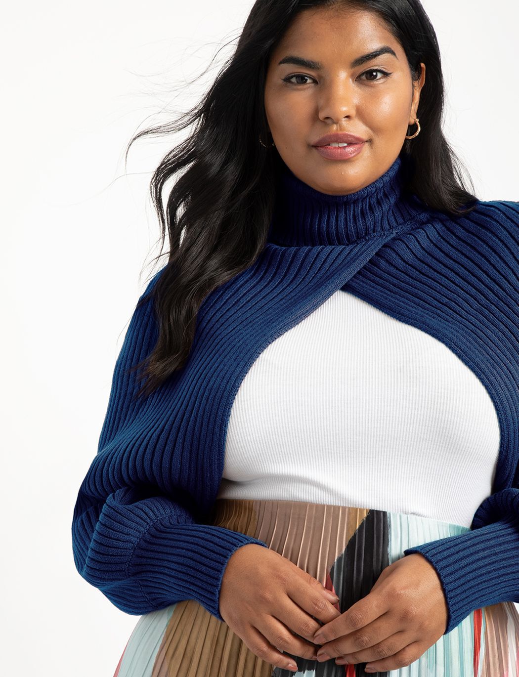 Turtleneck sweater deals with scarf