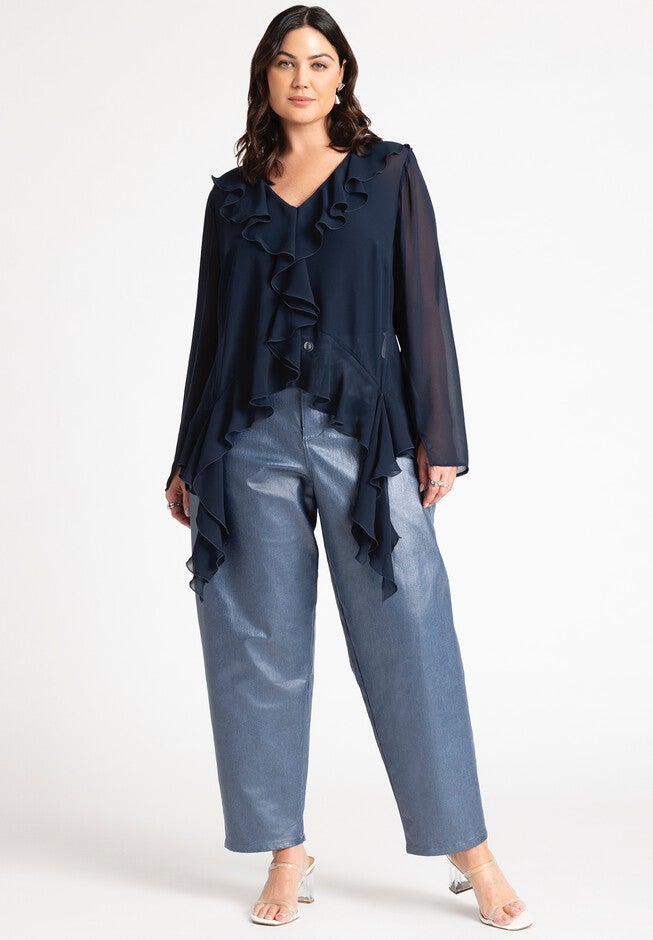 Coated Denim Jean, LIGHT WASH, hi-res image number null