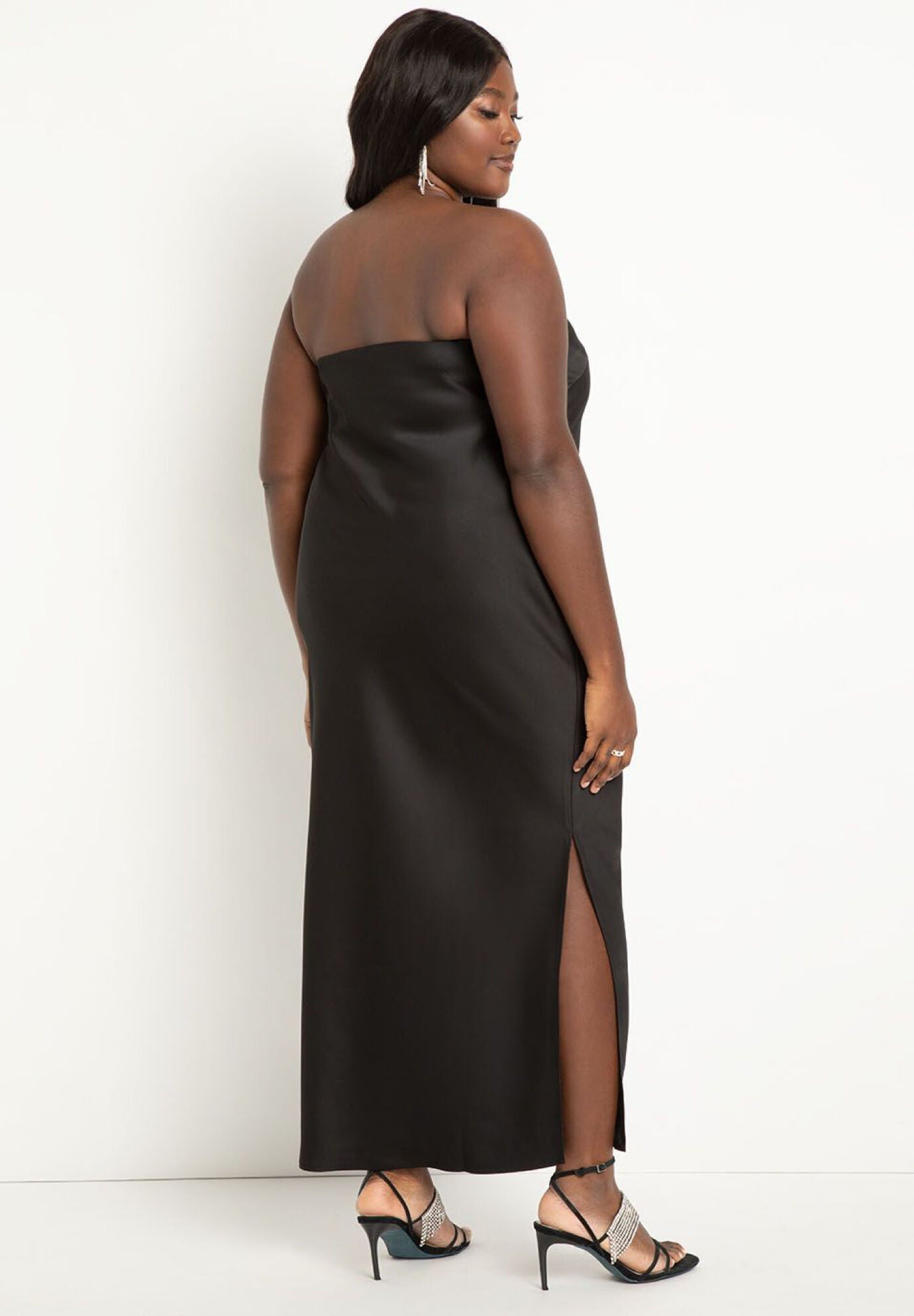 Black plus size tube dress new arrivals