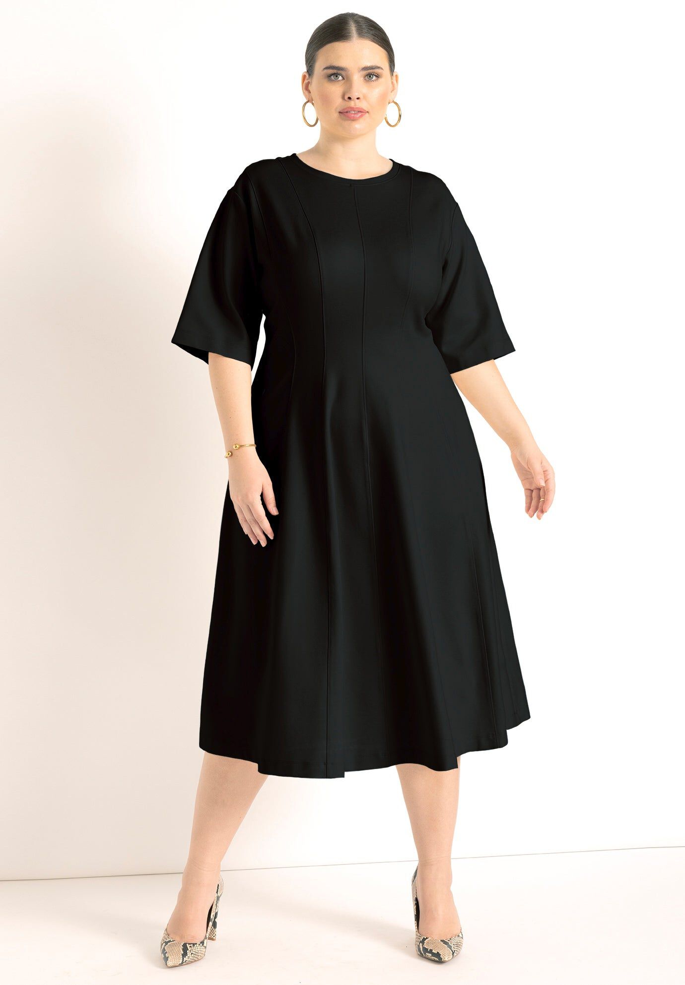 ■MOJO ESPIN(模造エスピン)button point round dress Marylin Sequin Dress | Marciano