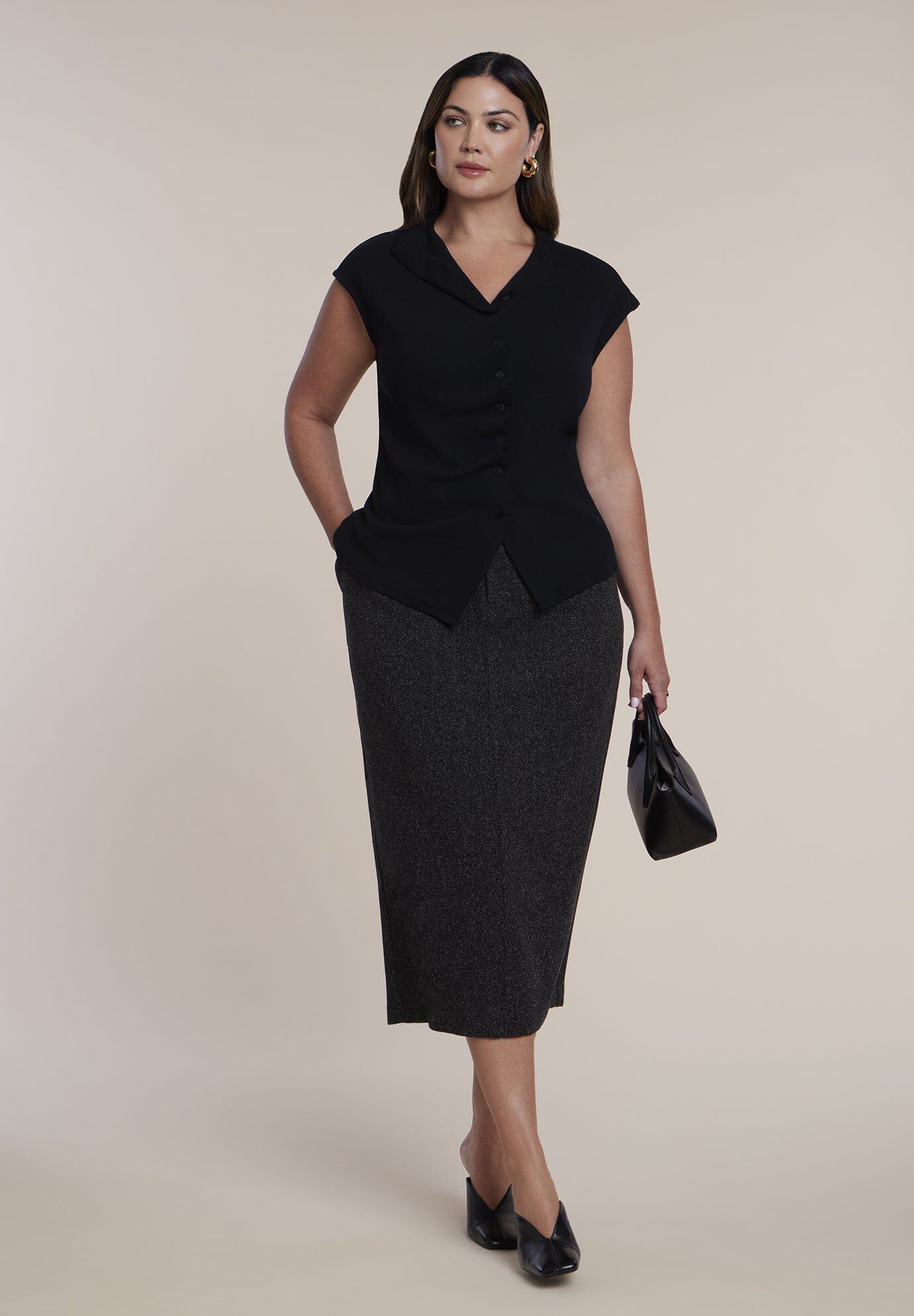 Tailored Midi Skirt