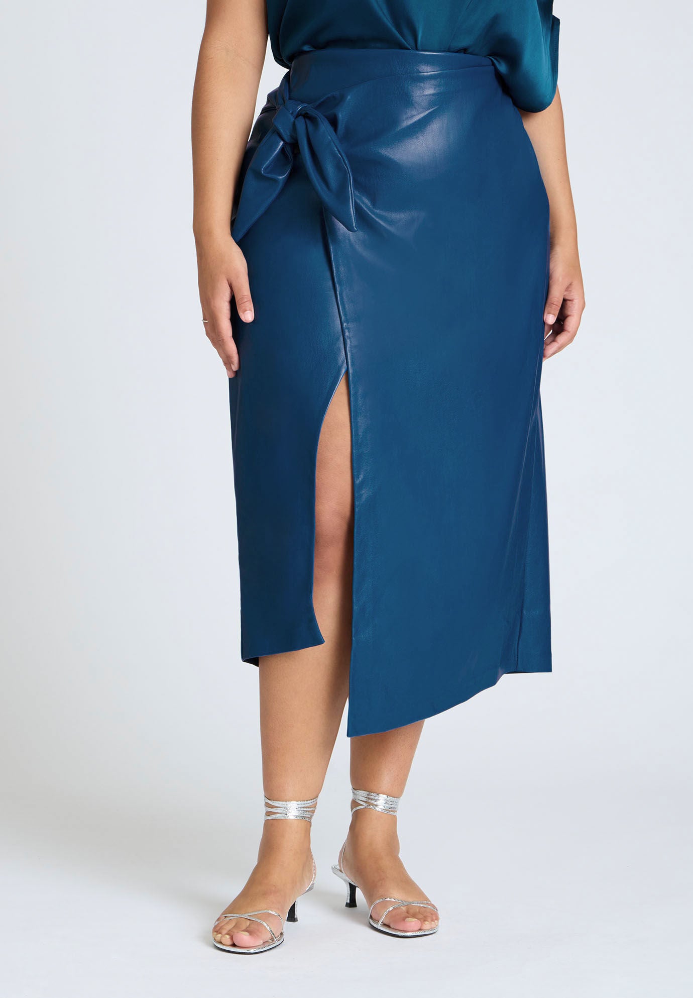 Leather Wrap Skirt