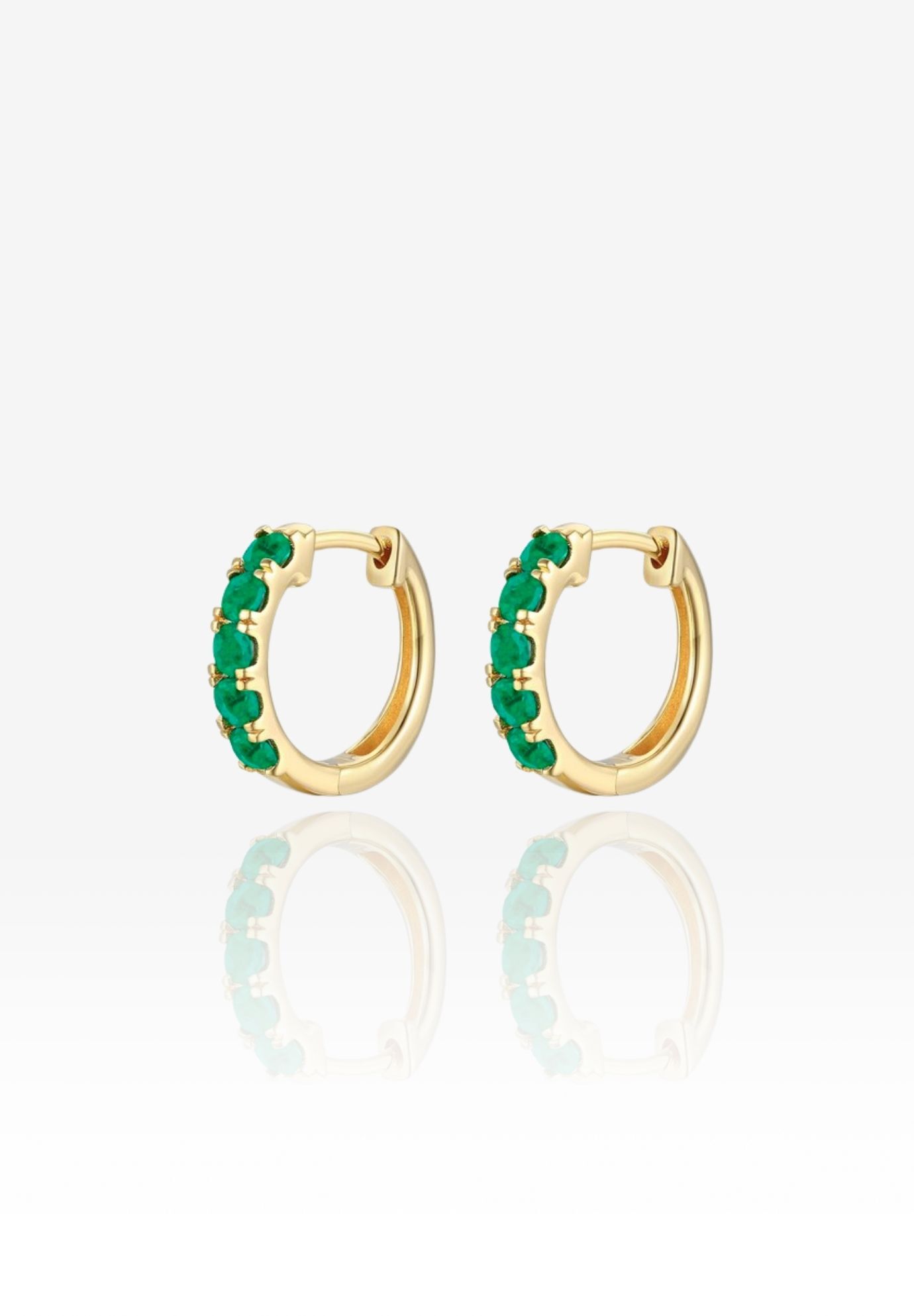 Kelly CZ Hoope Earrings, GOLD, hi-res image number 0