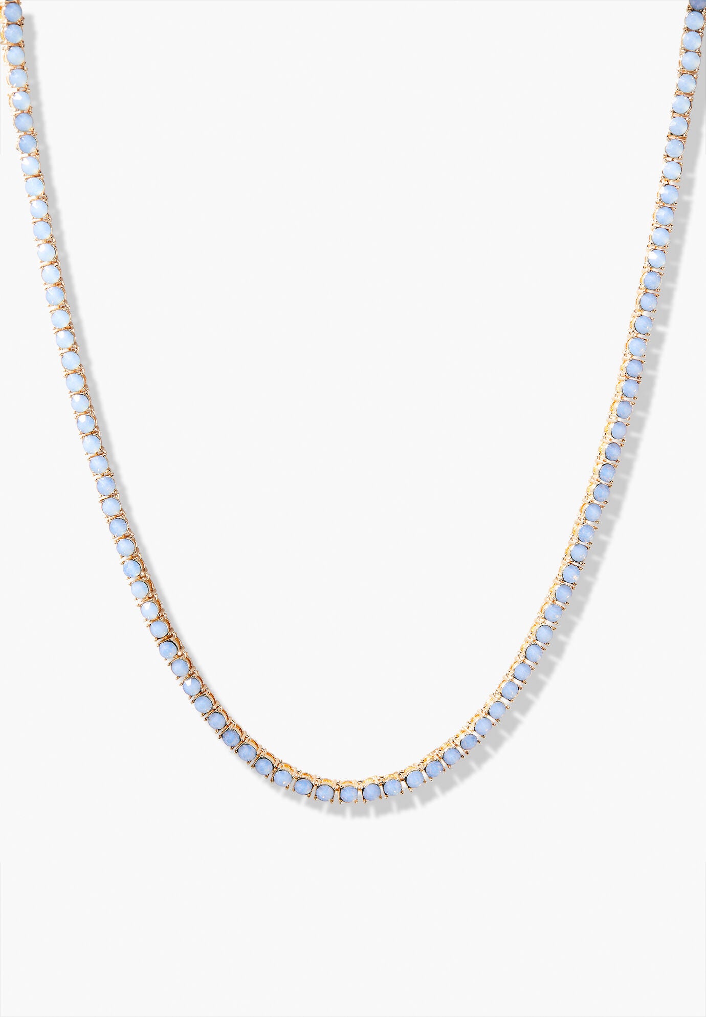 Isabella Opal Blue Tennis Necklace, BLUE, hi-res image number 0
