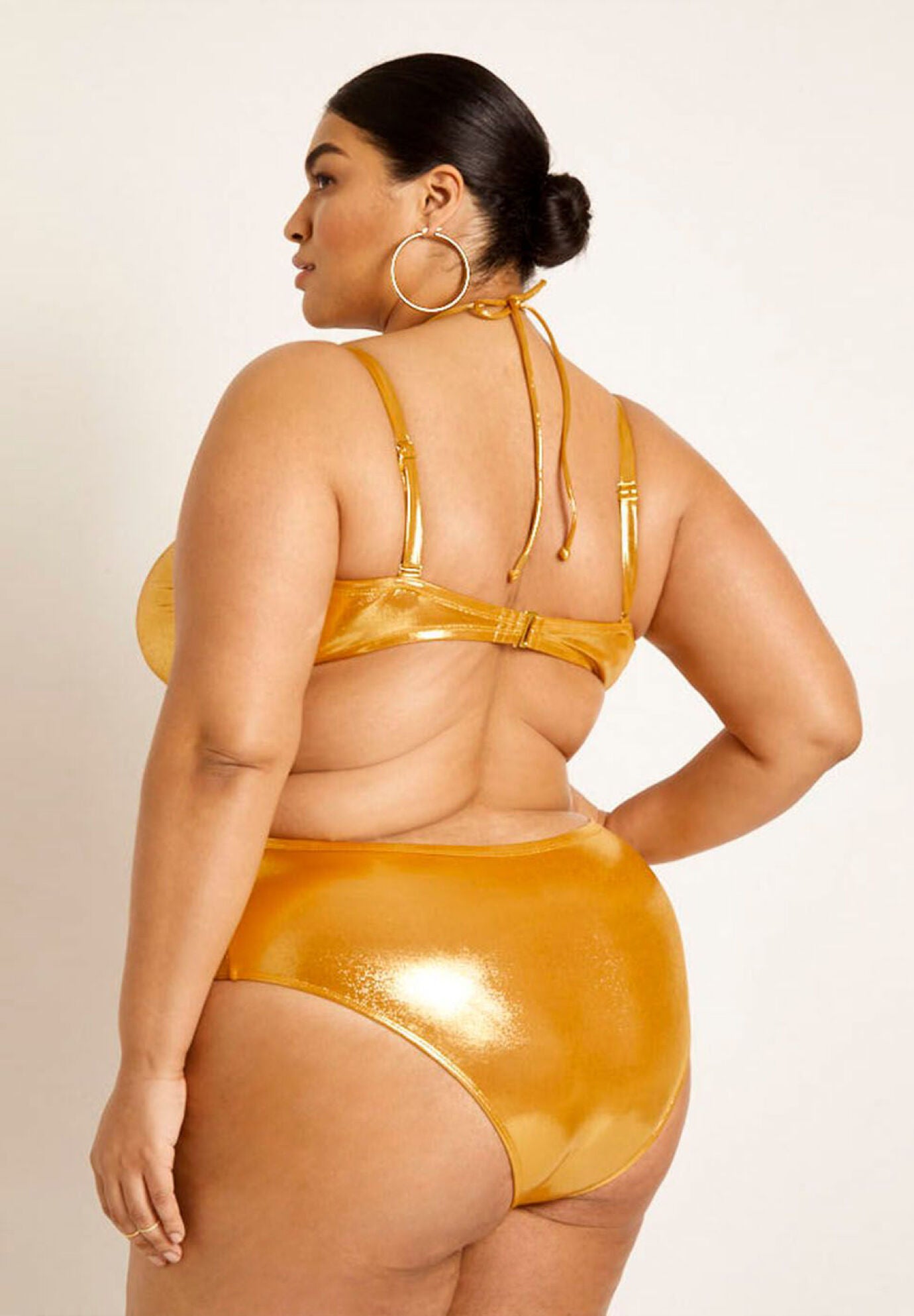 Plus size store gold bikini