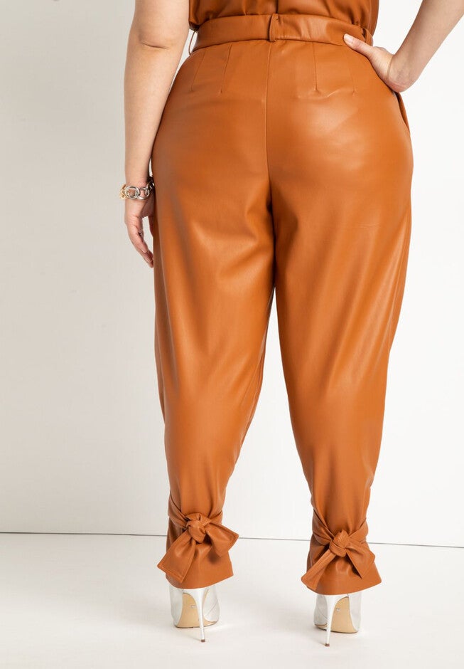 Pleated Taper Pant with Tie Hem, , alternate image number null