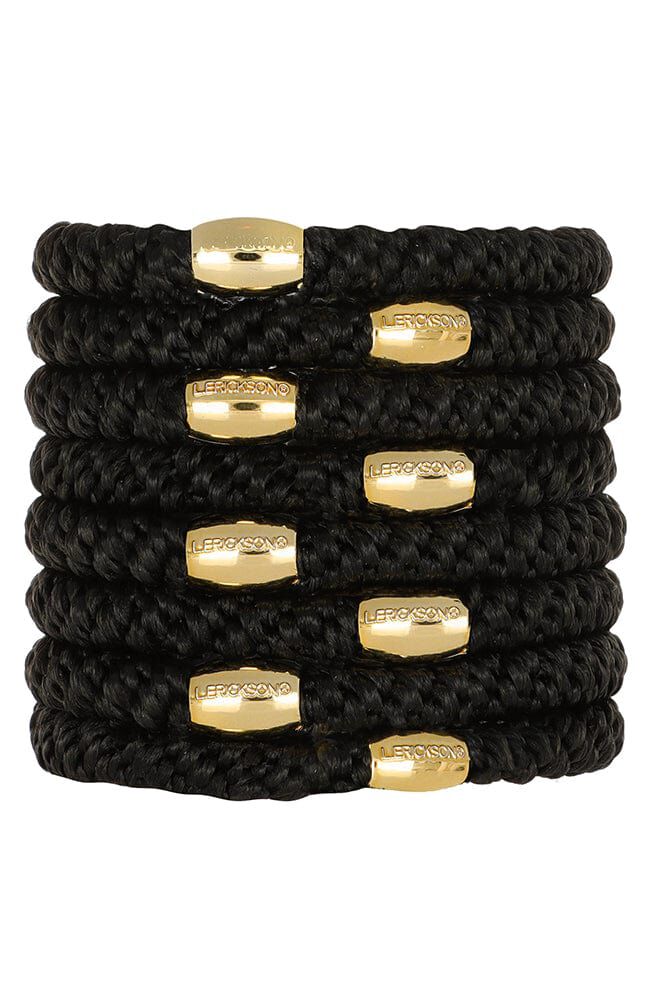 Grab & Go Ponytail Holder, 8 Pack - Metallic Bead, BLACK GOLD BEAD, hi-res image number 0