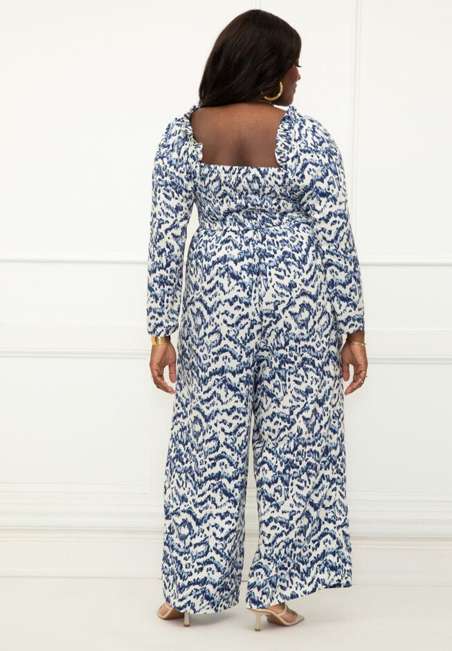 ELOQUII Elements Tie Neck Jumpsuit, , alternate image number null