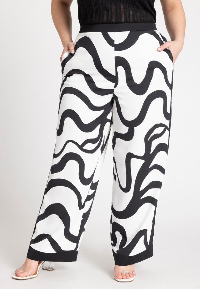 Pull On Border Detail Pant, SOPHISTICATED SQUIGGLES, on-hover image number null