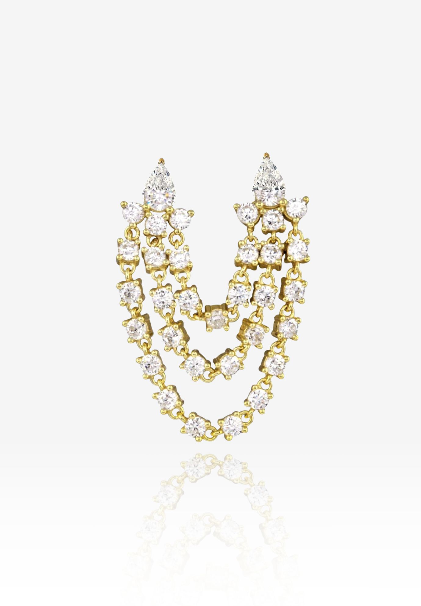 Vanna Double Pierced Earring, GOLD, hi-res image number 0
