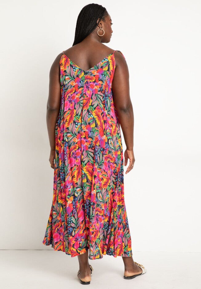Tie Strap Maxi Dress Coverup, , alternate image number null