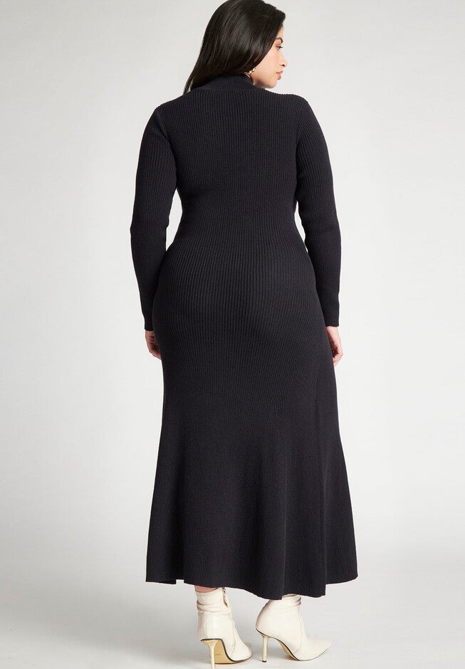 Trumpet Skirt Ribbed Dress, , on-hover image number null