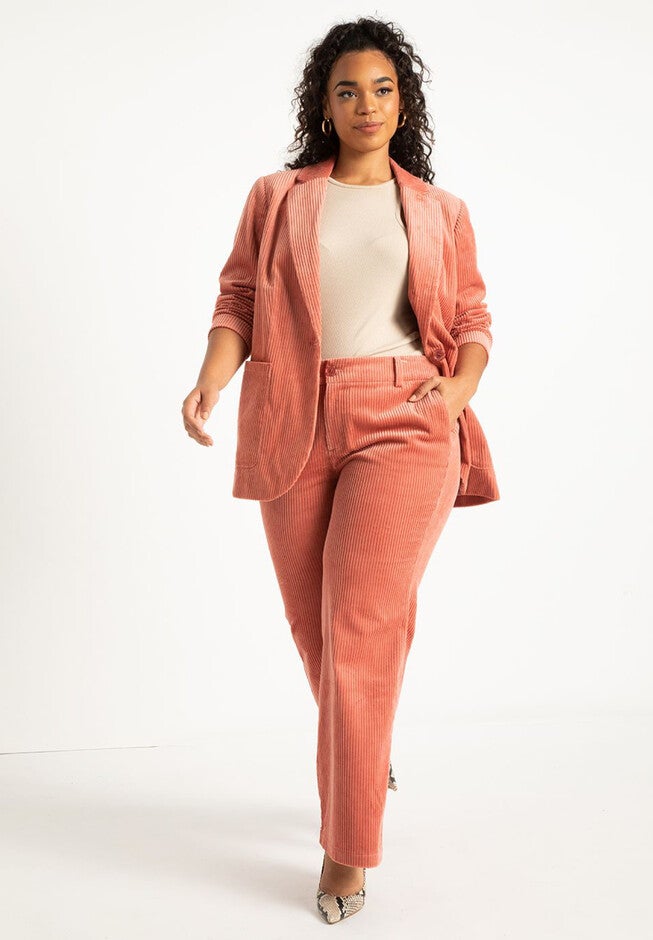 Flare Leg Corduroy Pant, DUSTY CEDAR, hi-res image number null