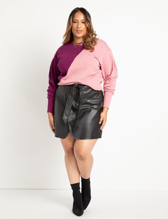 Colorblock Sweatshirt, PLUM CASPIA FOXGLOV, alternate image number null