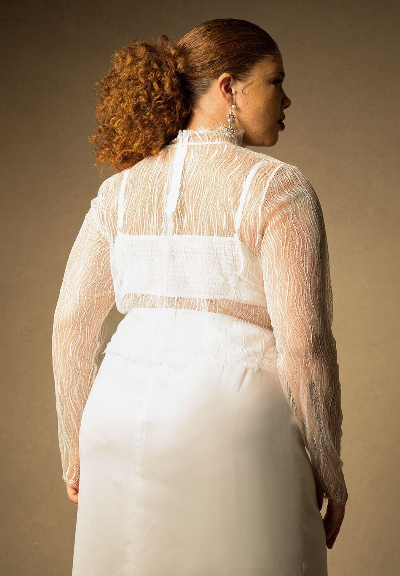 Bridal by ELOQUII Lace Turtleneck