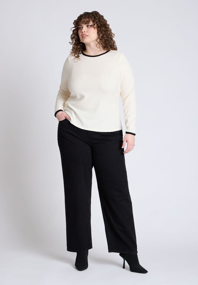 Contrast Trim Top, SUGAR SWIZZLE, alternate image number null